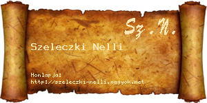 Szeleczki Nelli névjegykártya